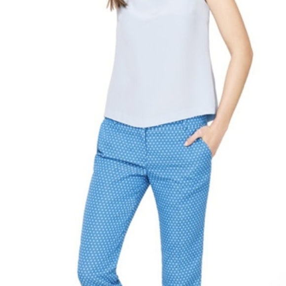 J. Crew Cafe Capri Polka Dot pant - Picture 2 of 8